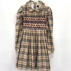 バーバリー BURBERRYスモッキング キッズ ワンピース 長袖 110
