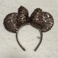 ディズニー ミニー カチューシャ ブラウン スパンコール 大人可愛い TDR限定