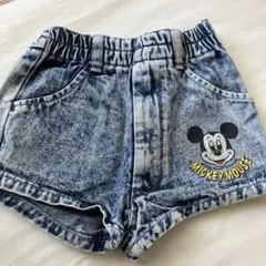 ミッキーマウス デニムハーフパンツ