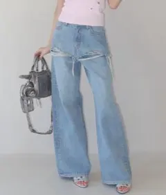 JOSEMOON LAYERED LIKE DENIM PANTS デニム 36 - メルカリ