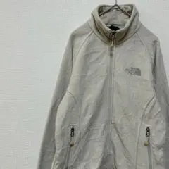 THE NORTH FACE フリース ベージュ 刺繍ロゴ 古着