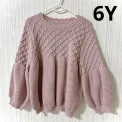 新品未使用 6Y ニット ピンク