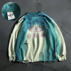 old ”adidas“トレフォイル”BOXシルエット“鬼フェード“sweat