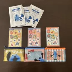 スシロー スンスン コラボ クリアポーチ＆シール　3種コンプリートセット