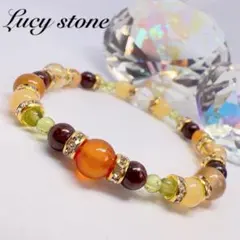 33 天然石 パワーストーン ブレスレット 数珠 15cm ガーネット