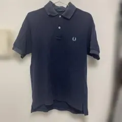 FRED PERRY ポロシャツ ネイビー 日本製 ロゴ刺繍 M