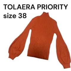 TOLAERA PRIORITY リブニット ハイネックトップス 38