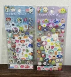 【2枚セット】どうぶつ★ジュエリーシール