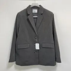 NICE CLAUP テーラードジャケット グレー フリーサイズ