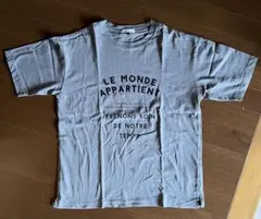 a.v.v ロゴプリントTシャツ ネイビーM