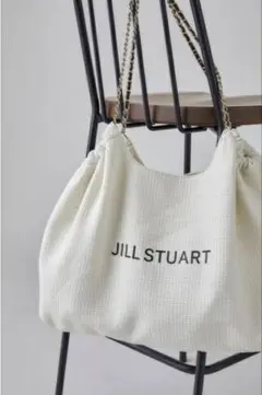 JILL STUART ジルスチュアート チェーンロゴ トートバッグ ツイード