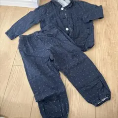 ネイビー ドット柄 パジャマ 100-110cm