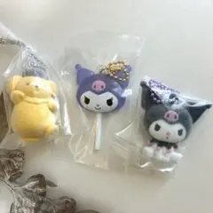 ふわわフロッキーマスコット　キャンディーチャーム　クロミ　ポムポム　ガチャ