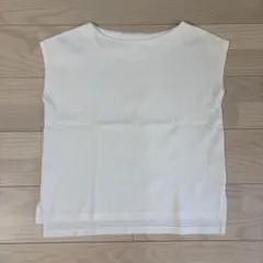 【Lサイズ】神戸レタス　汗染み防止フレンチスリーブTシャツ　オフホワイトのサムネイル