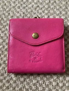 IL BISONTE ピンク 二つ折り財布　がま口