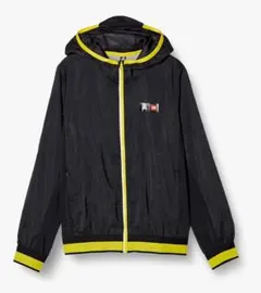 ブラック/イエロー フード付きジャケット　130㎝