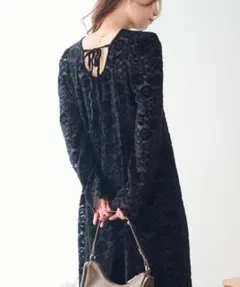 Kastane カスタネ　オケージョンドレス　結婚式　ベロアレースワンピース