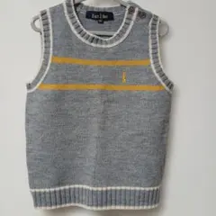 EAST BOY ニットベスト キッズ 100 グレー ボーダー