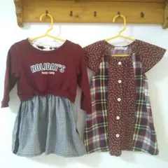 美品　ワンピース　春物　女の子　プティマイン　テータテート　アプレレクール