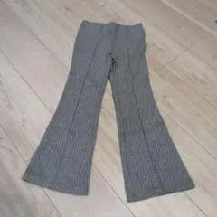 エイチアンドエム　グレー ストライプ 長ズボン