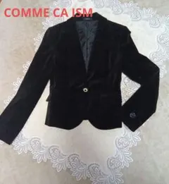 COMME CA ISM　ブラック ベルベット テーラードジャケット　M〜L
