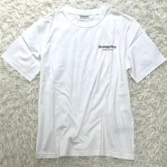 【未使用級】バーバリー 半袖 Tシャツ ロゴ カットソー メンズ Sサイズ 白T