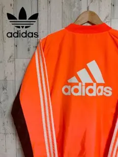 【未使用】●ビックロゴ●adidas ナイロンジャケット Mサイズ