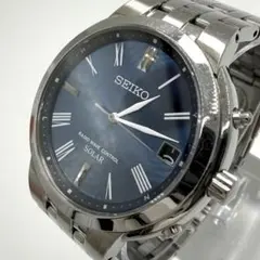 【稼動】 SEIKO スピリット 腕時計 メンズ ブルー文字盤 7B52 デイトのサムネイル
