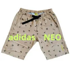 アディダスネオ adidas neo ショートパンツ 総柄 ベージュ 綿のサムネイル