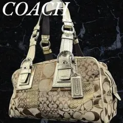 ✨美品✨ COACHハンドバッグ ショルダーバッグ シグネチャー パッチワーク