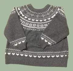 大きいサイズグレーセーター4L