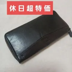 Lee 長財布 ブラック 本革 ラウンドファスナーのサムネイル
