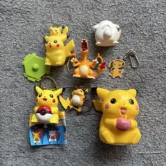 【希少・未使用込】ポケモン レトロ フィギュア キーホルダー 7点まとめ売り