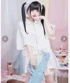 Hauls 顔文字ジャージスカートせっとあっぷ White - メルカリ