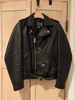 Schott 613UST ダブルライダースジャケット 34 Long ブラック