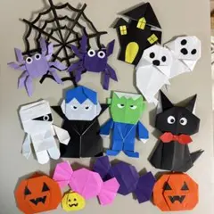 ハロウィン✳︎かぼちゃ✳︎壁面飾り✳︎折り紙✳︎15点セット