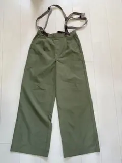 サスペンダー付きワイドパンツ L