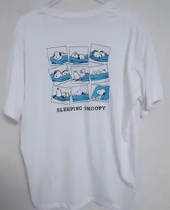 スヌーピー　眠り　Tシャツ　半袖　メンズL