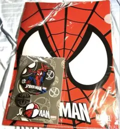 スパイダーマン クリアファイル＆缶バッジセット