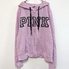 ヴィクトリアズシークレット PINK フルジップパーカー L ピンク ビッグロゴのサムネイル
