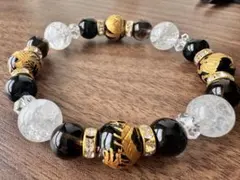 四神獣　朱雀　白虎　青龍　玄武　ブレスレット　スモーキークォーツ　オニキス