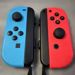 【美品純正完動品】Nintendo Switch ジョイコン 青赤ストラップ②