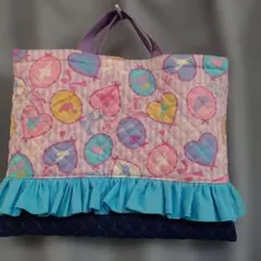 レッスンバッグ　バレリーナ　ハンドメイド　キルティング　女の子　入園　入学のサムネイル