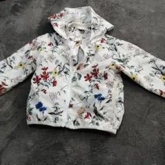 petit main 花柄フード付きジャケット 90