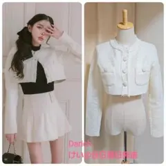 Darich ダーリッチ リュクスツイードショートジャケット IVO アイボリー