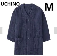 UCHINO ウチノ マシュマロワッフルガーゼ メンズノーカラー