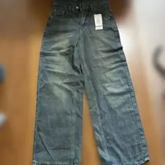 DAZY ハイウエスト ワイドデニムパンツ