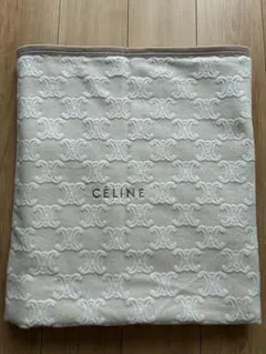63 CELINE 毛布 140×200cmロゴ入りマカダム柄 西川 ベージュのサムネイル