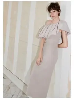 【美品】FRAY I.D ラッフルコンビタイトニットワンピース