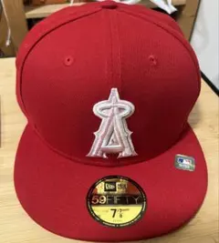 ニューエラ 59FIFTY エンゼルス キャップ レッド ピンクロゴ